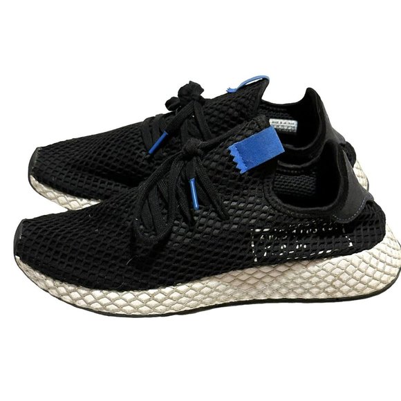 Adidas Men\'s Deerupt Alphatype Running Shoe Size 9 Black White Blue main image 5